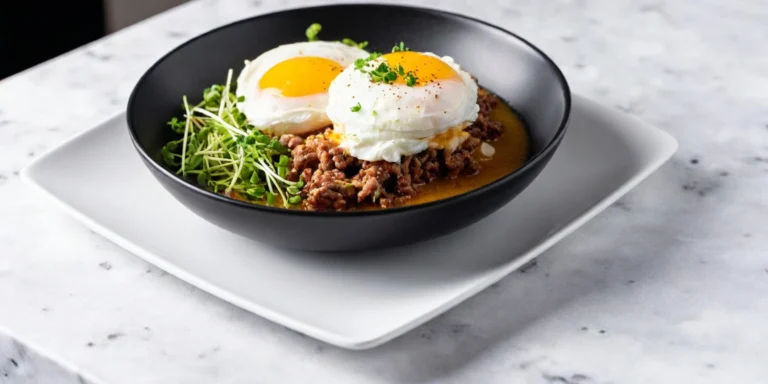 ground beef and eggs