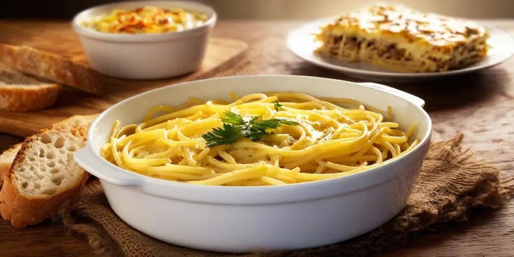 Ingredients for Creamy Spaghetti Casserole