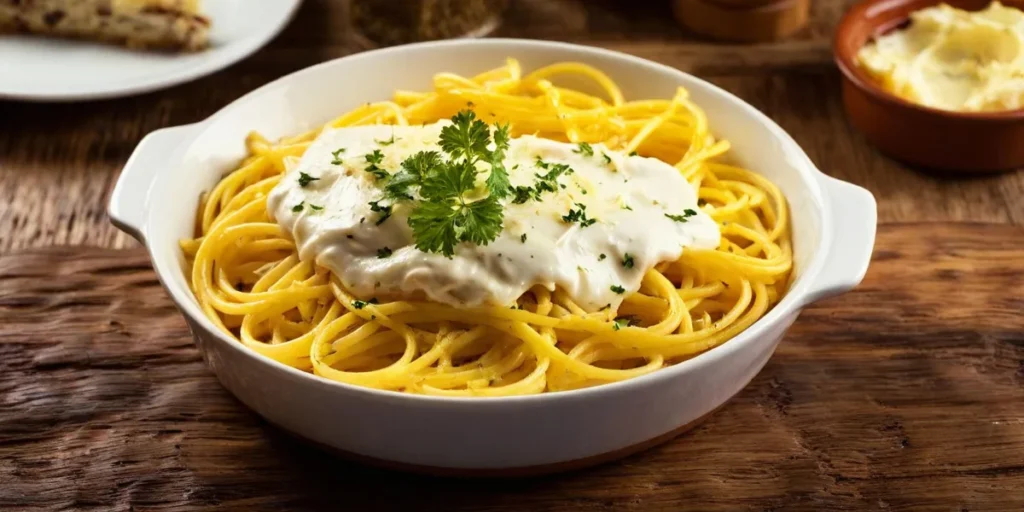Baked Spaghetti with Cream