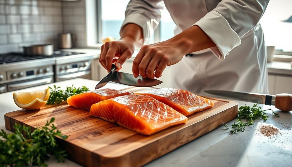 Preparing King Salmon Preparing King Salmon