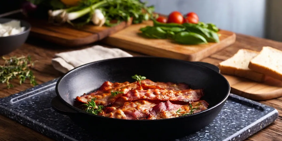 cooked turkey bacon