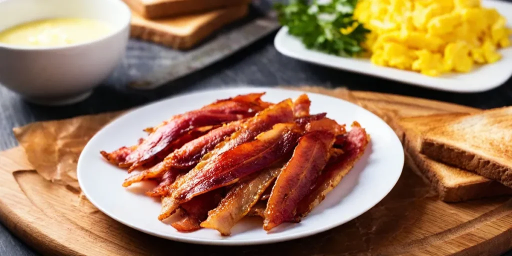 cooked turkey bacon