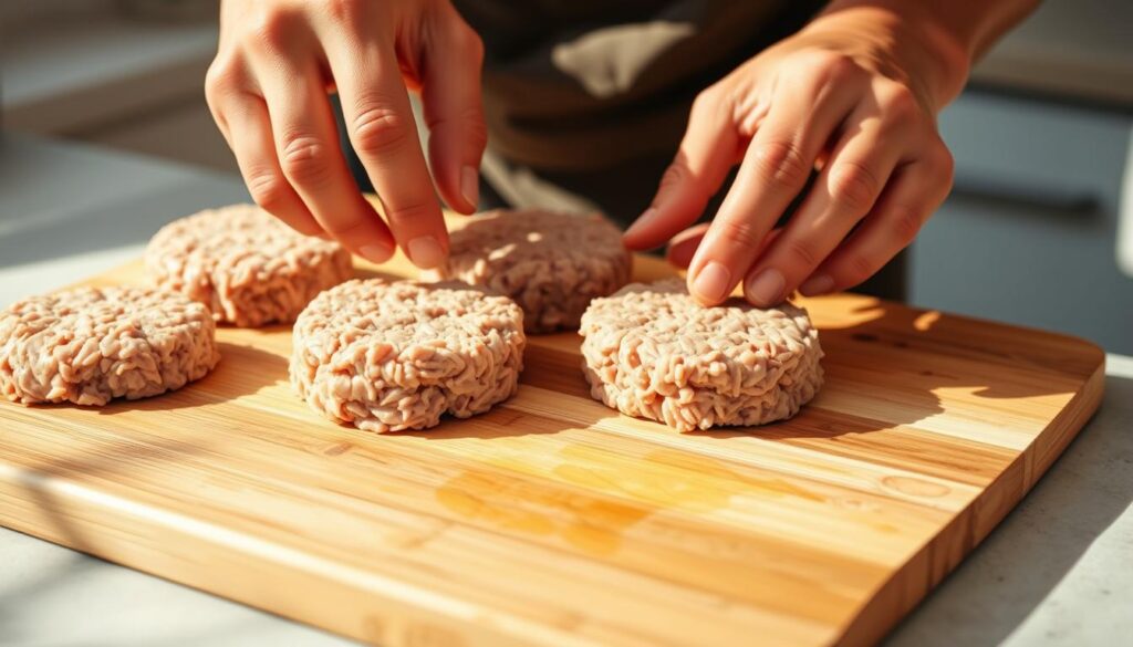 preparing turkey patties preparing turkey patties